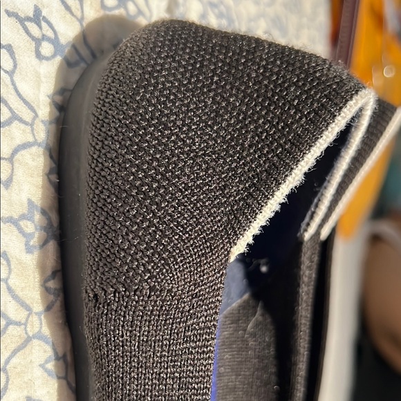 Rothy's Black Knit Flats with Sporty Blue Accent - Picture 6 of 6